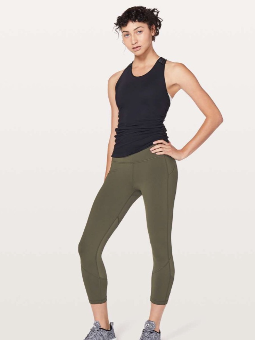 lululemon athletica Olive Green Ankle Crop Leggings